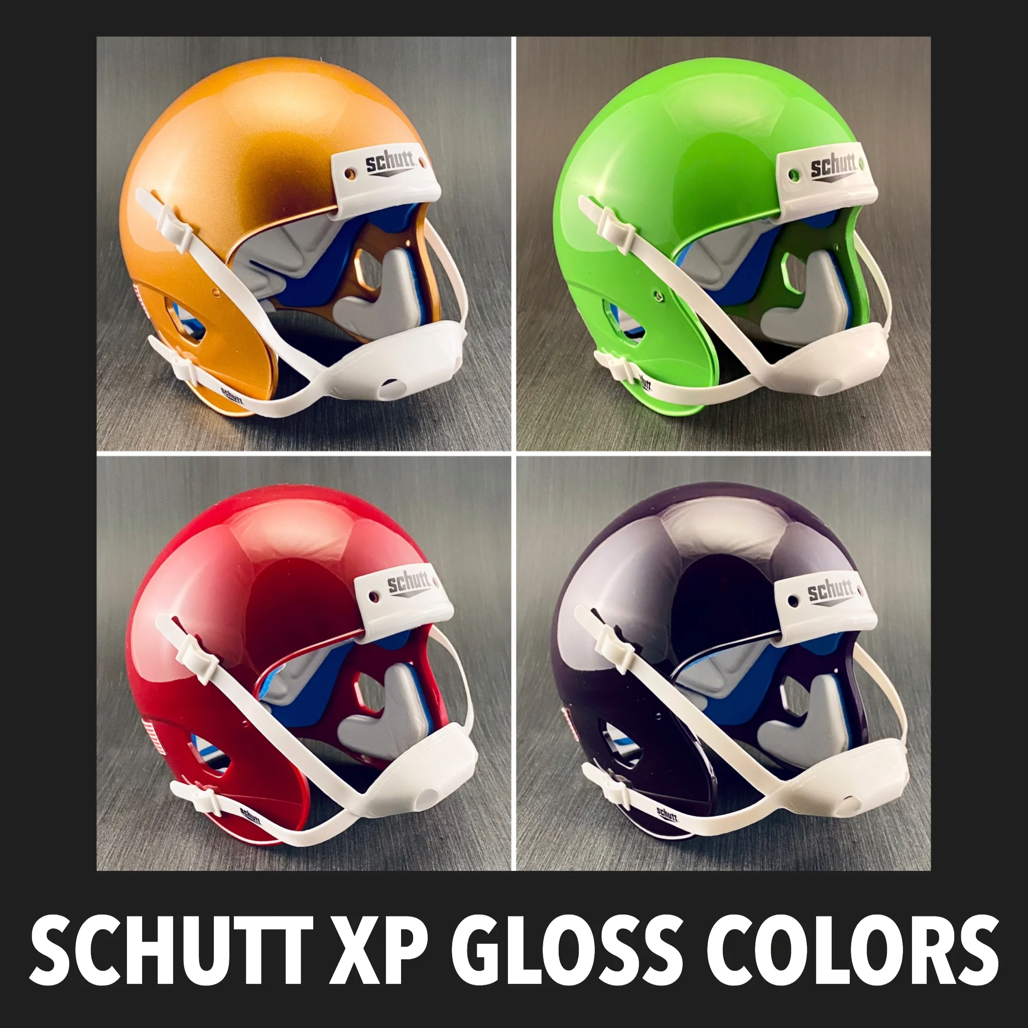 Mini Football Helmet Shells (Schutt XP Gloss Colors) - Image 63