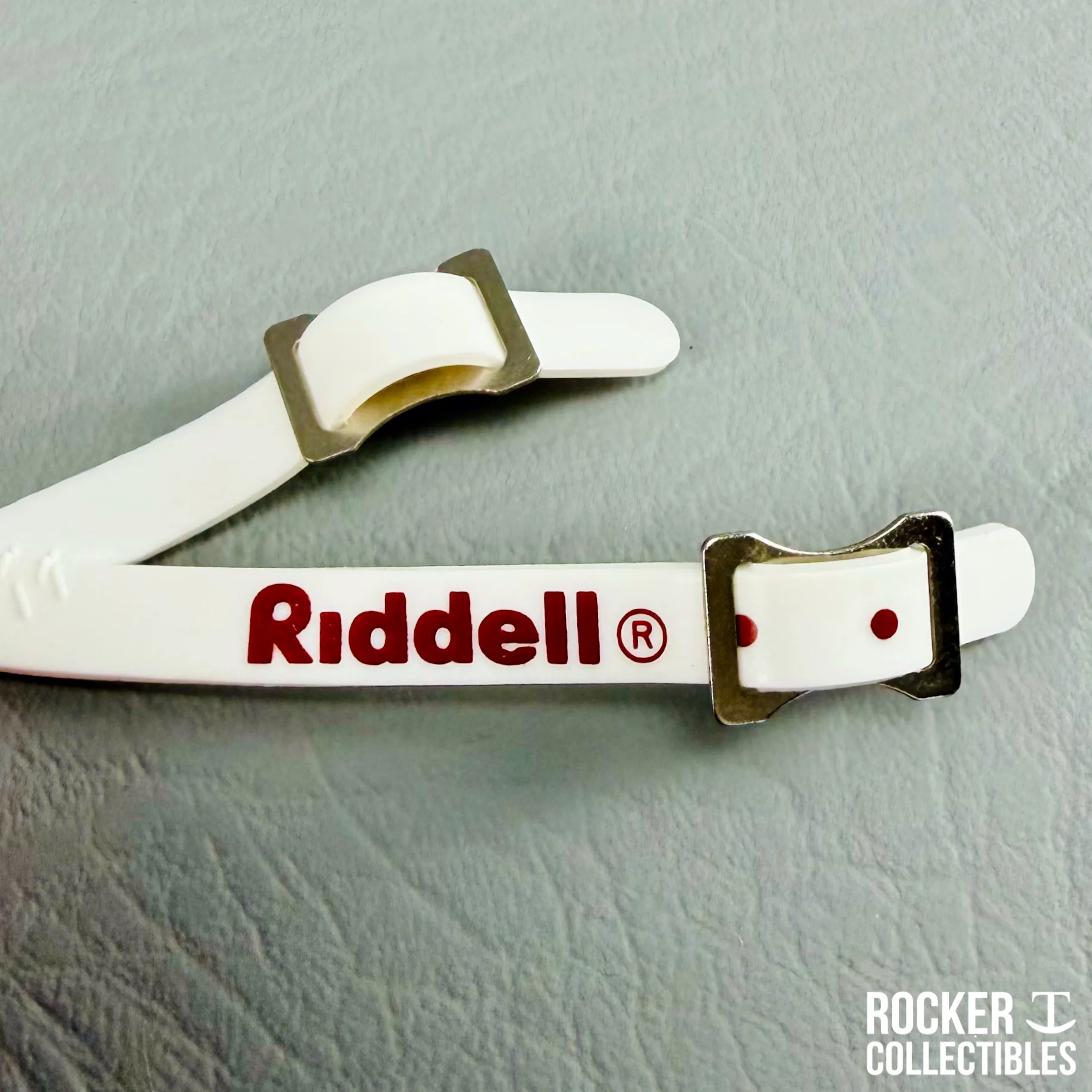 Riddell Low Mount 4-Point Throwback Mini Helmet Chinstrap - Classic Rounded Riddell Logo - Image 2