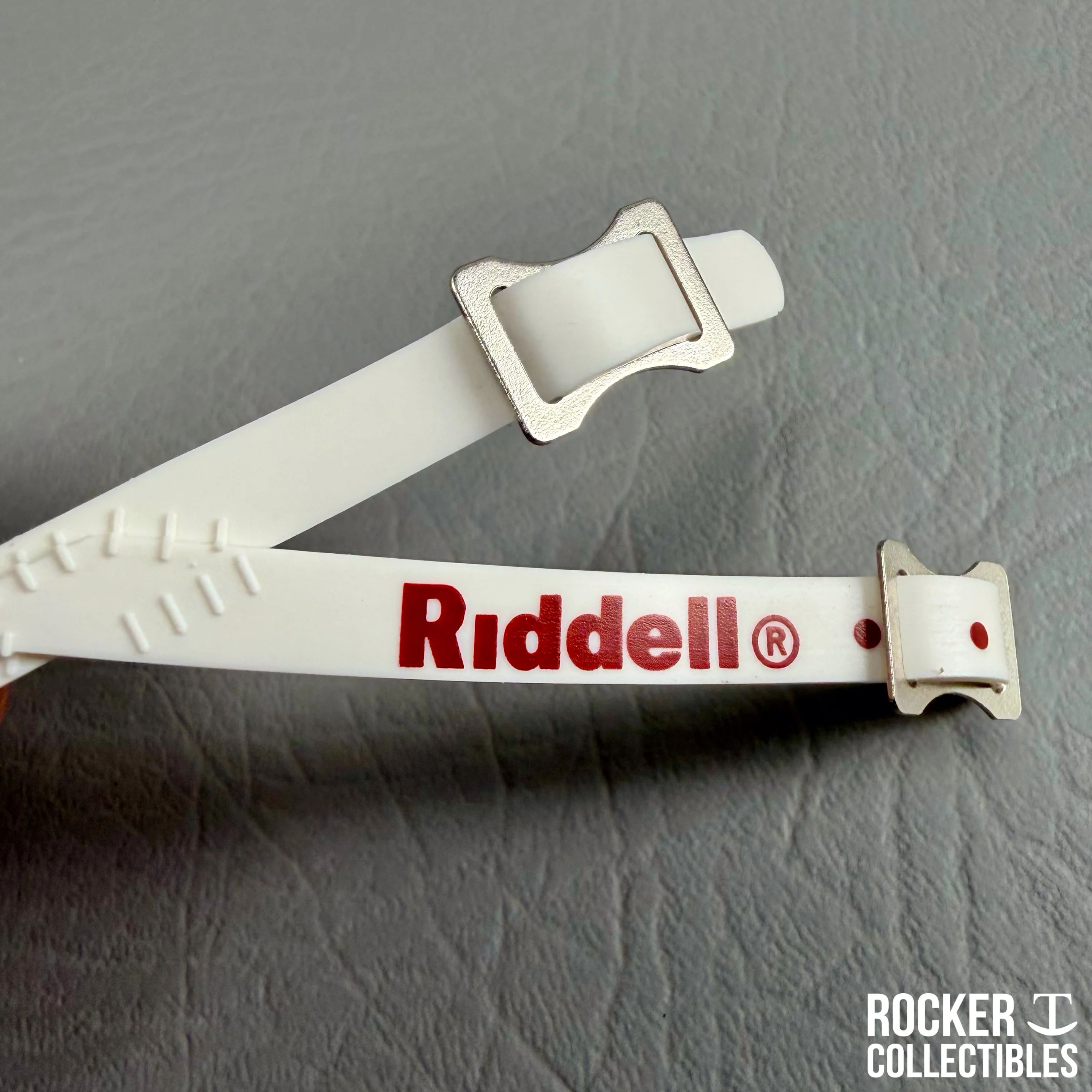 Riddell Low Mount 4-Point Throwback Mini Helmet Chinstrap - Modern Block Riddell Logo - Image 2