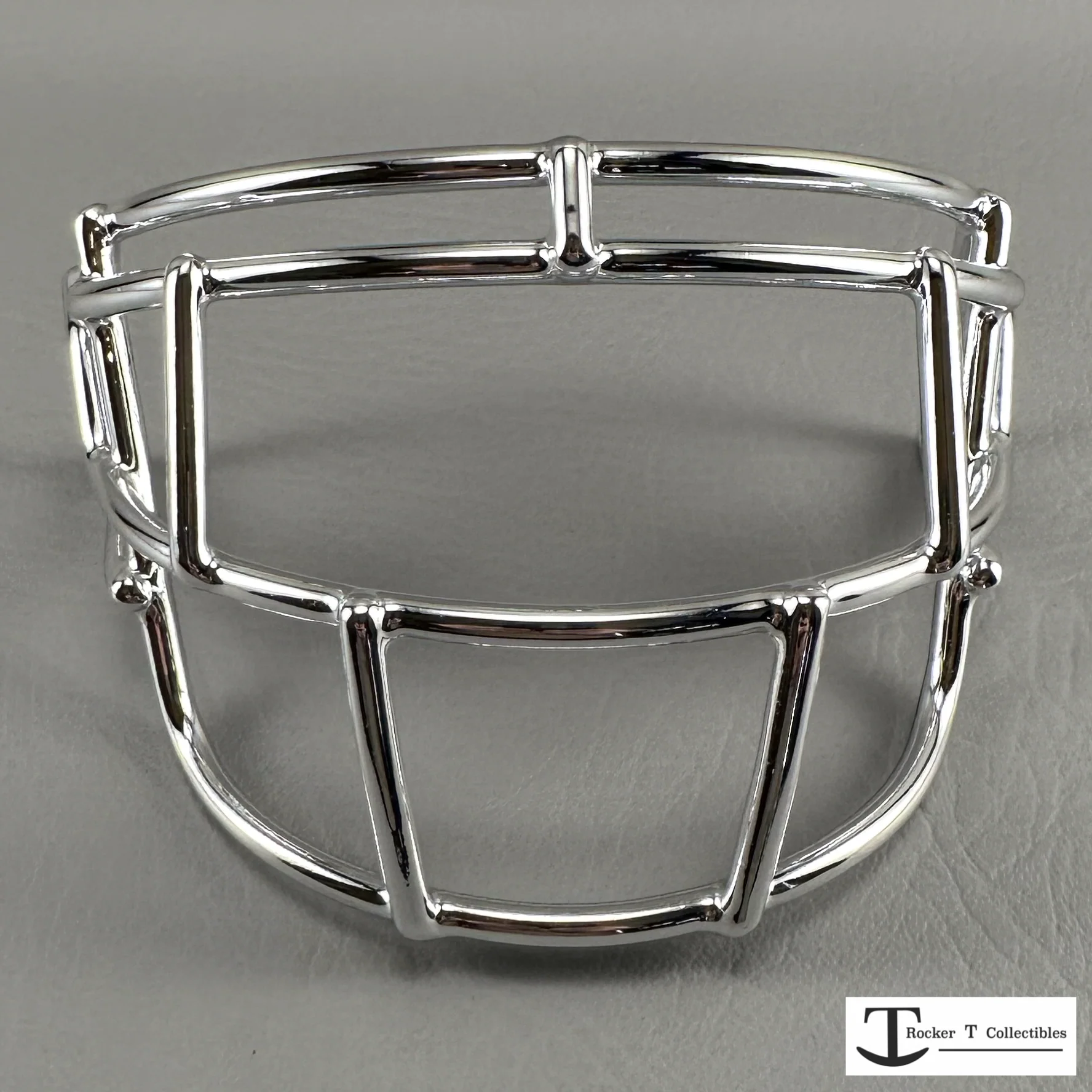 Riddell-Style Chrome Z-2EG (EGOP) Metal Mini Facemask (LAST ONE) 🟥🟥⬜⬜ - Image 2