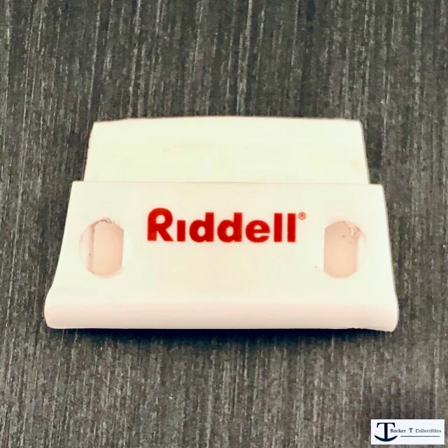 Riddell VSR4 White Mini Helmet Front Bumper - Classic Rounded Riddell Logo(Small Font)
