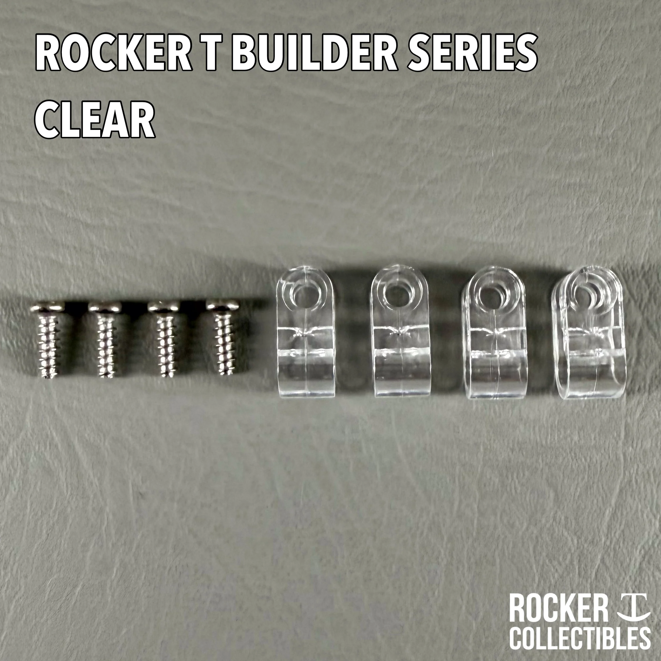 Rocker T Builder Series - Clear Mini Helmet Facemask Clips – Bulk Builder 20 Pack