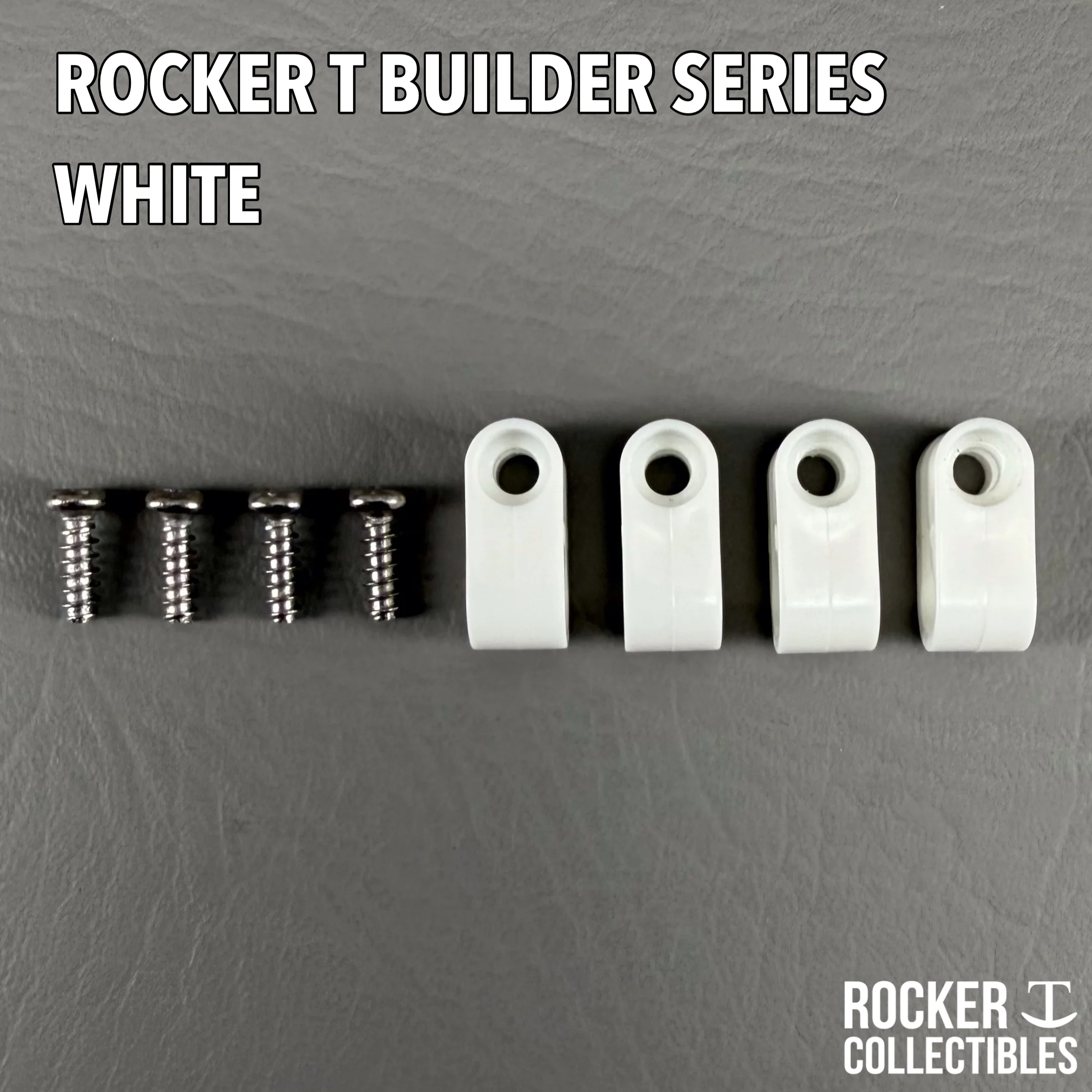 Rocker T Builder Series - White Mini Helmet Facemask Clips – Bulk Builder 20 Pack