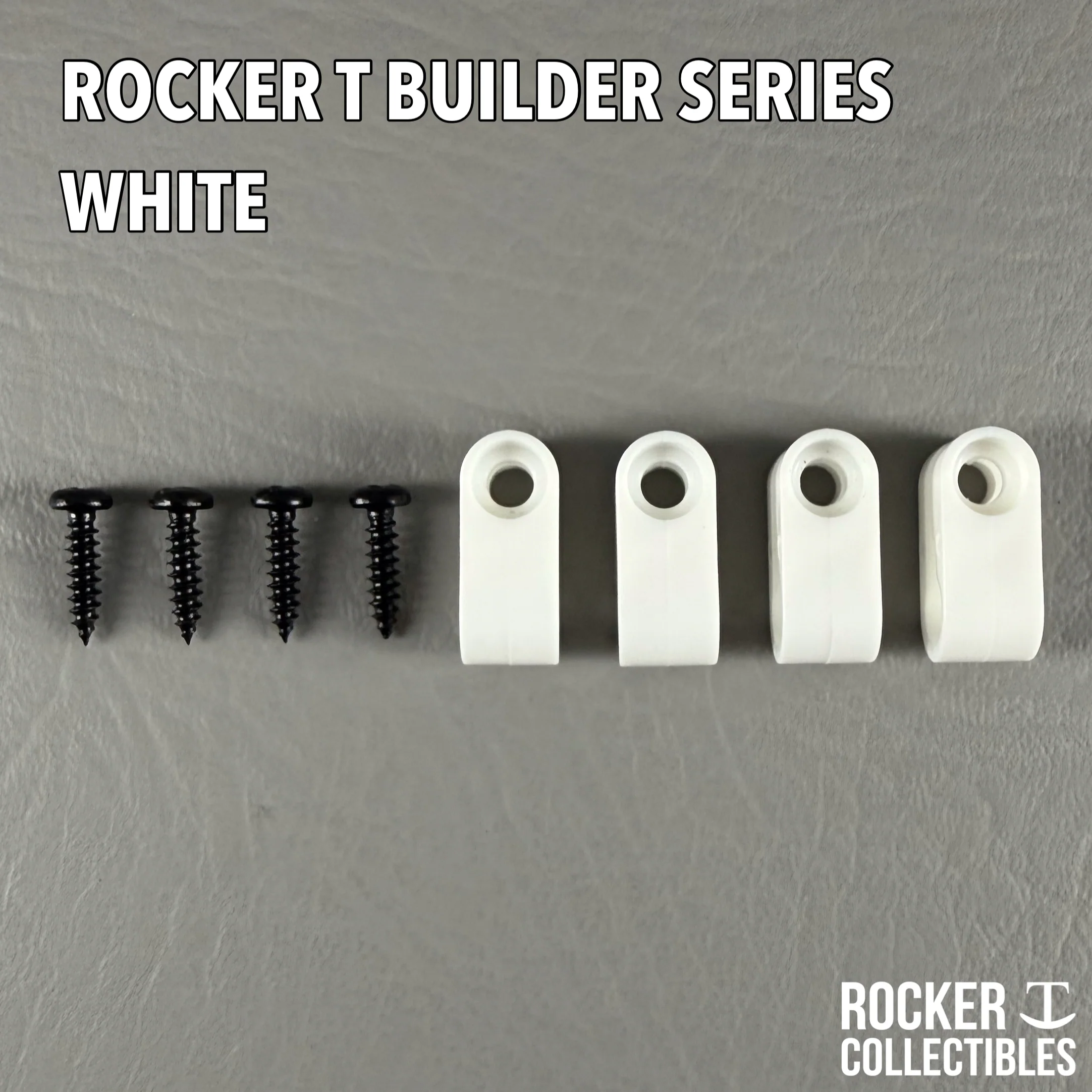 Rocker T Builder Series - White Mini Helmet Facemask Clips – Bulk Builder 20 Pack - Image 2