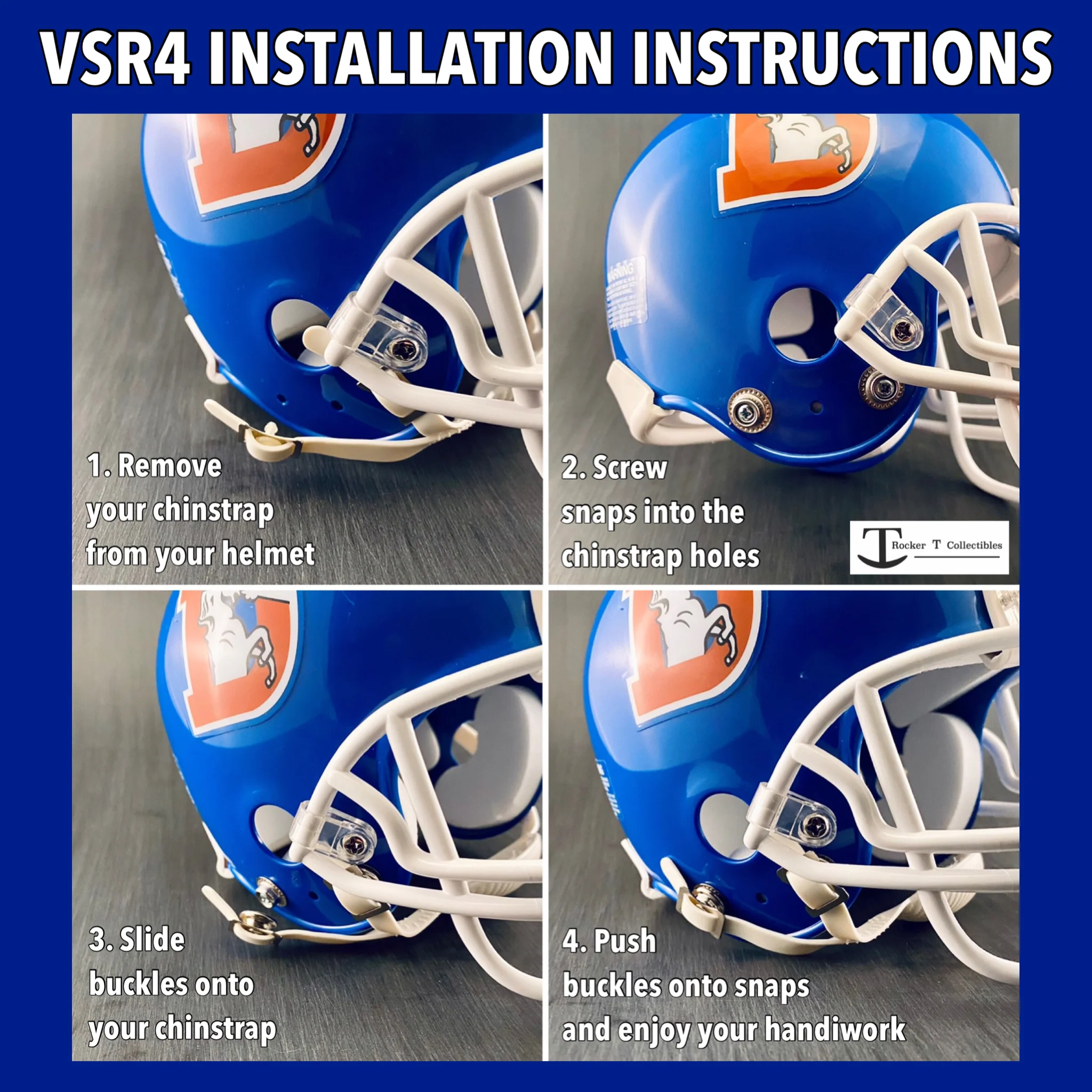 Rocker T Builder Series – Mini Helmet Deluxe 2-Point Chinstrap Buckle Upgrade Kit - Image 3