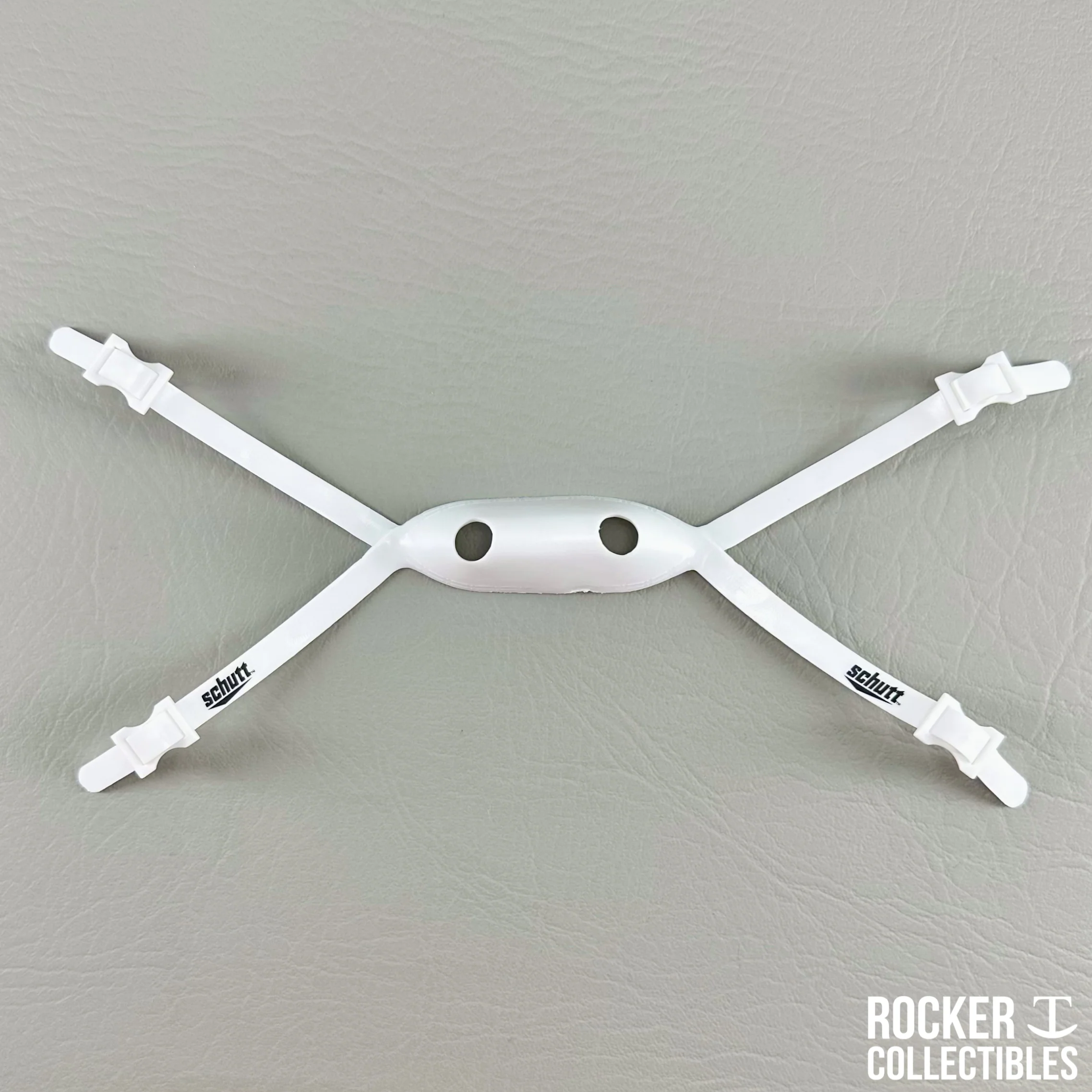 Schutt White High Mount Mini Helmet Chinstrap