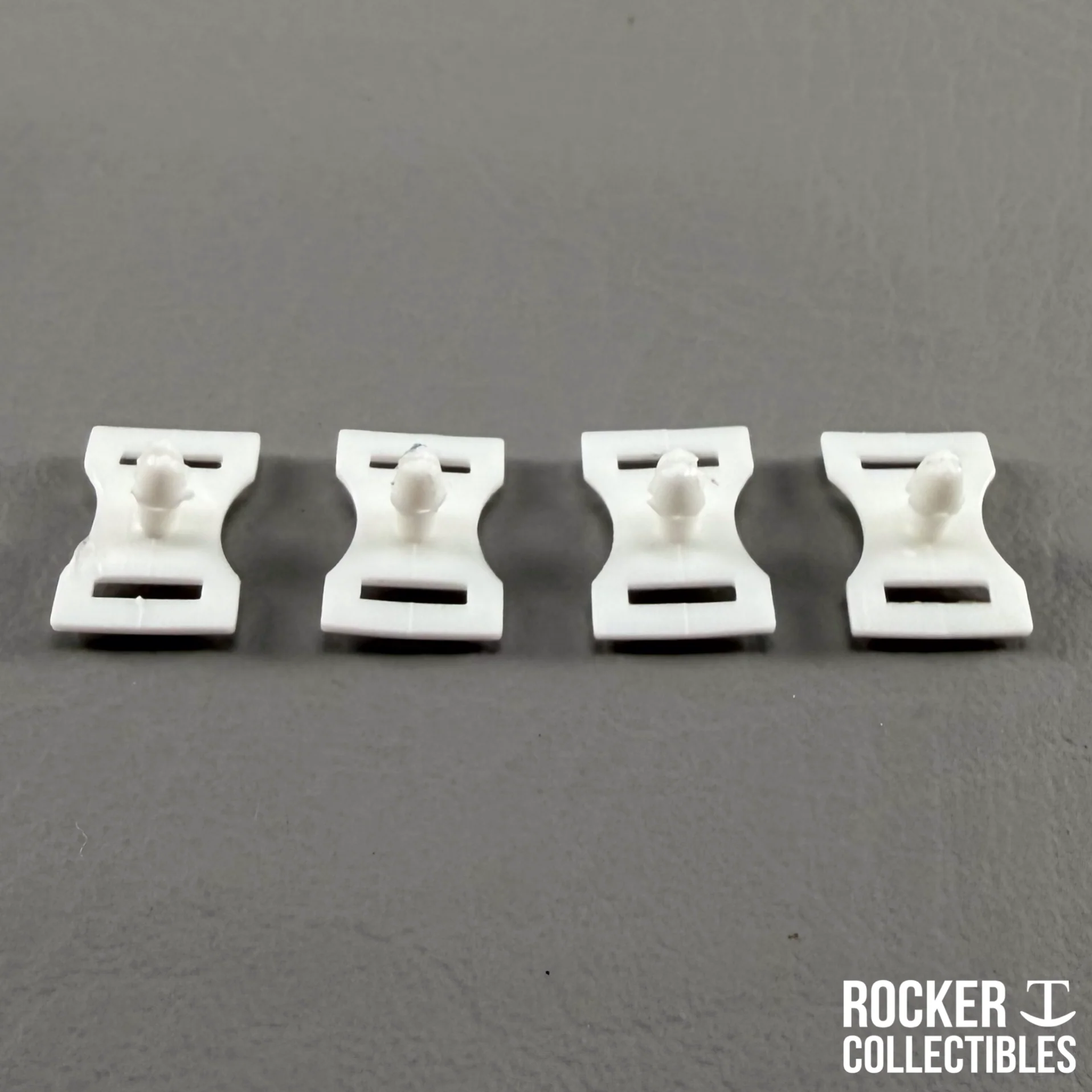 Schutt White Plastic Mini Helmet Chinstrap Buckles/Pins Combo