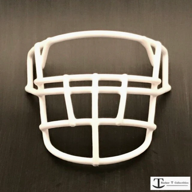 Throwback 70's Era JOP-DW-XL Metal Mini Helmet Facemask 🟥🟥⬜⬜ - Image 2
