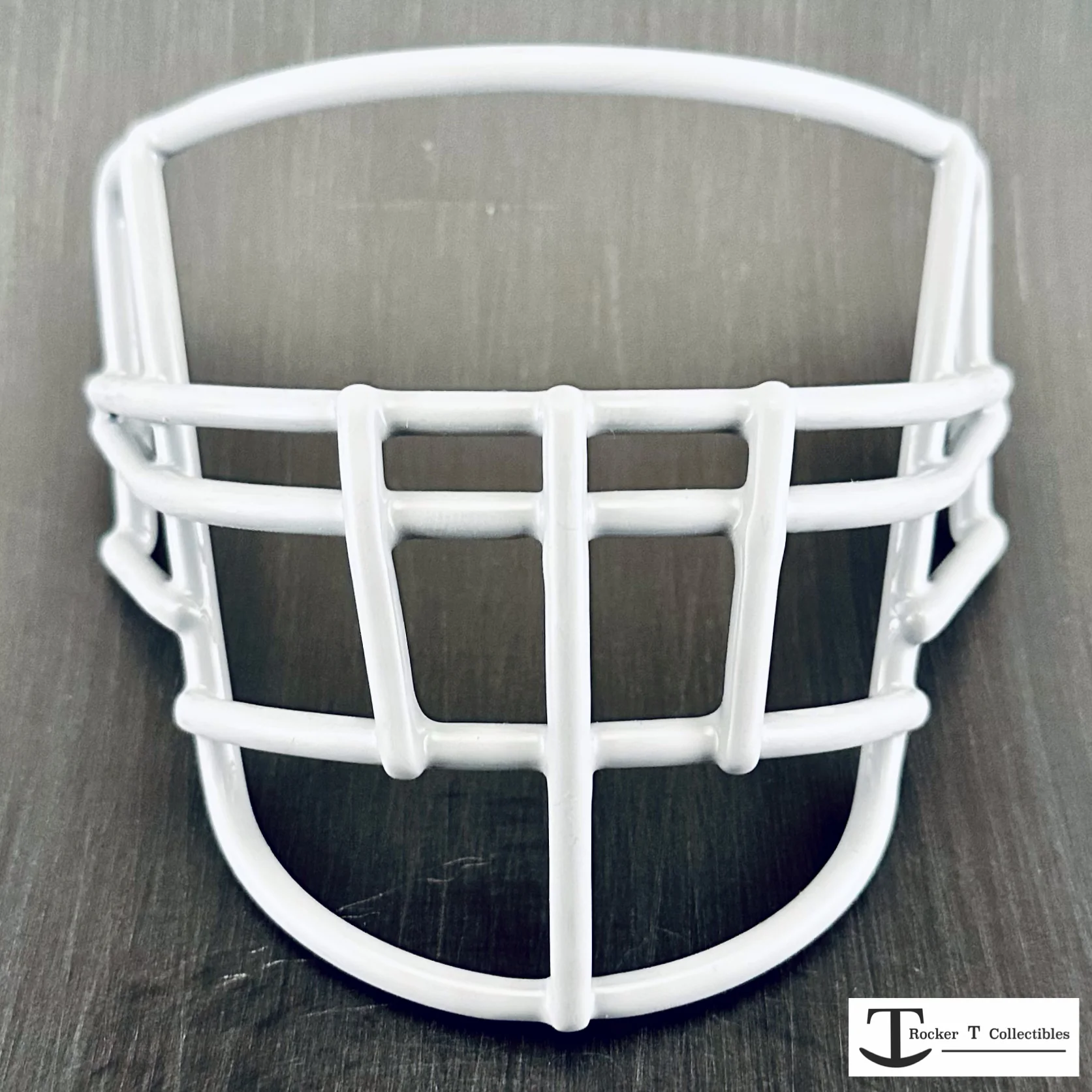 Throwback 80's Era JOP-DW Metal Mini Helmet Facemask 🟥🟥⬜⬜ - Image 2
